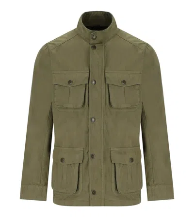 Barbour Corbridge Casual Bleached Olive Jacket In Green