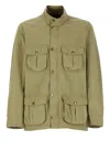 Barbour Corbridge Jacket Long Sleeves Multiple Pockets In Olive