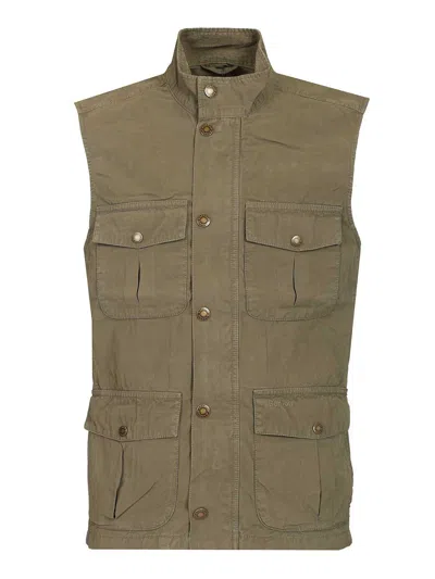 Barbour Corbridge Casual Vest Jackets Green In Brown