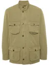 Barbour Corbridge Jacket Long Sleeves Multiple Pockets In Green