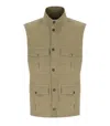 Barbour Beige 'casual Corbridge' Vest In Cotton With Pockets In Neutral