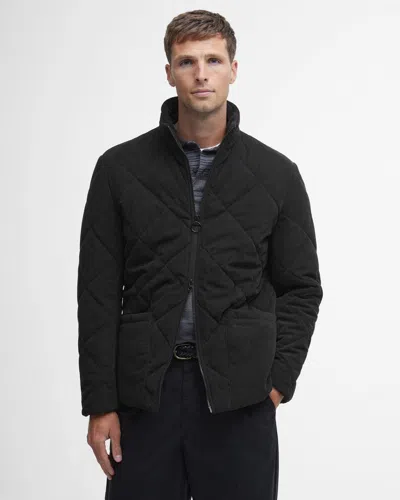 Barbour Cord Liddesdale Mens Quilted Jacket In Black