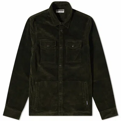 Barbour Cord Overshirt Jacket In Black