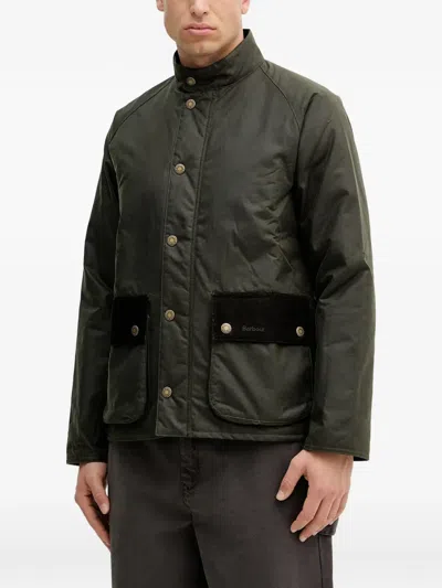 Barbour Cordhill Corduroy-pocket Jacket In Green
