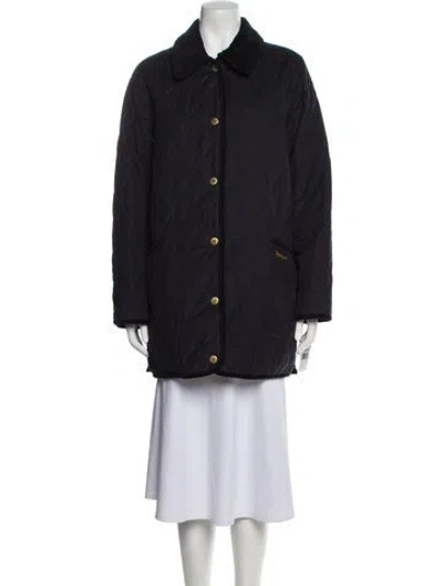 Pre-owned Barbour Corduroy Coat In Blue