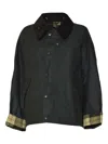 Barbour Corduroy Collar Button Jacket In Black