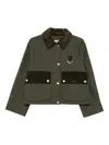 Barbour Corduroy-collar Button Jacket In Green