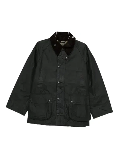Barbour Oversized Solway Waxed Jacket In Black