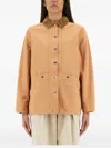 Barbour Collared Contrast Jacket Pockets In Brown