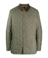 BARBOUR CORDUROY-COLLAR DIAMOND-QUILTED JACKET