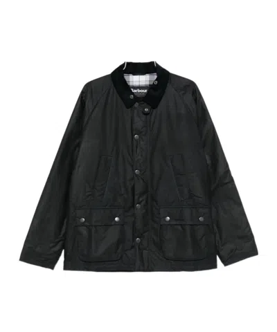 BARBOUR CORDUROY-COLLAR FLAP-POCKET JACKET