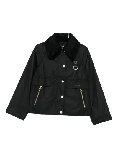 Barbour Corduroy-collar Jacket In Black