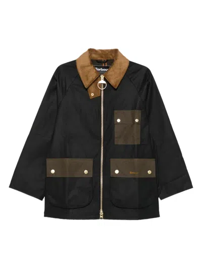 Barbour Corduroy-collar Jacket In Black