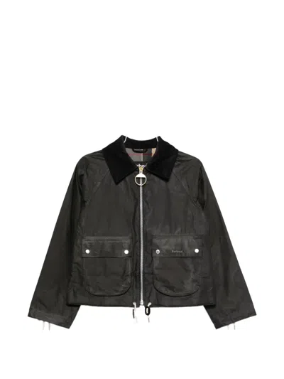 Barbour Corduroy-collar Jacket In Black