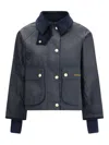 Barbour Corduroy-collar Jacket In Blue