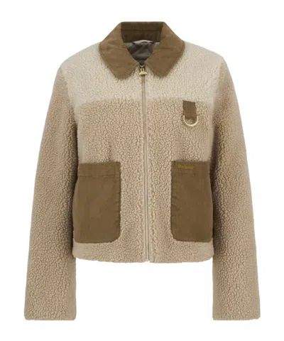 Barbour Corduroy-collar Jacket In Neutral