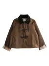 Barbour Corduroy-collar Jacket In Brown