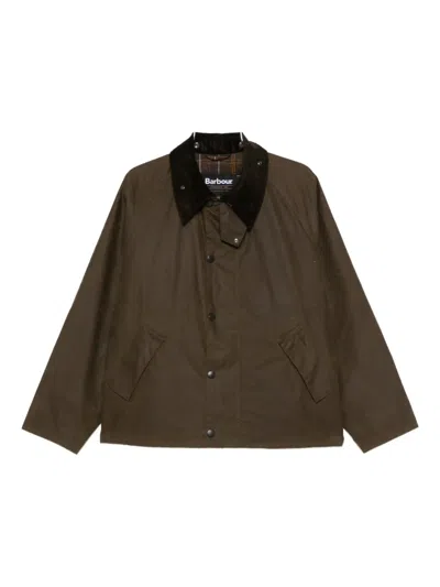 Barbour Corduroy-collar Jacket In Brown