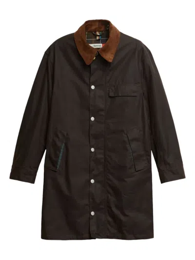 Barbour Corduroy-collar Jacket In Brown