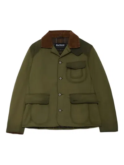 Barbour Corduroy-collar Jacket In Green