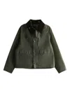 Barbour Corduroy-collar Jacket In Green