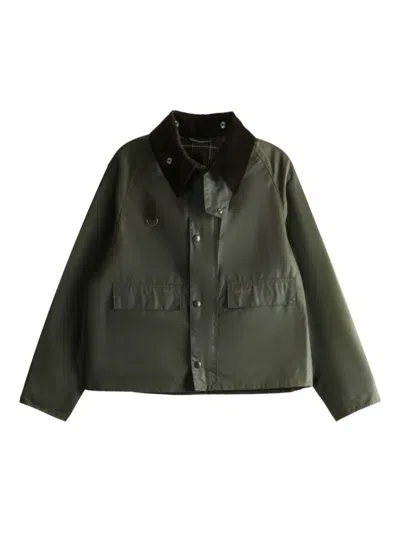 Barbour Corduroy-collar Jacket In Green