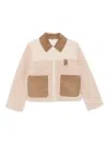 Barbour Collar Contrast Textured Fabric Patch Pockets D-ring In Neutral