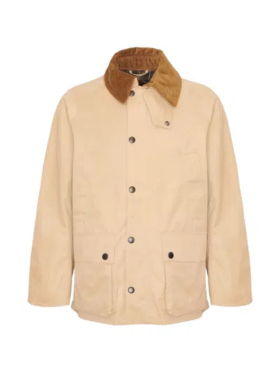Barbour Corduroy-collar Jacket In Neutral