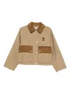 Barbour Corduroy-collar Pocket Jacket In Brown