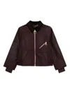 Barbour Shade Of Purple Jacket With A Ribbed Collar In Burgundy