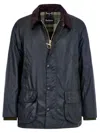 Barbour Corduroy Spread Collar Long Sleeve Coat For Men In Blue