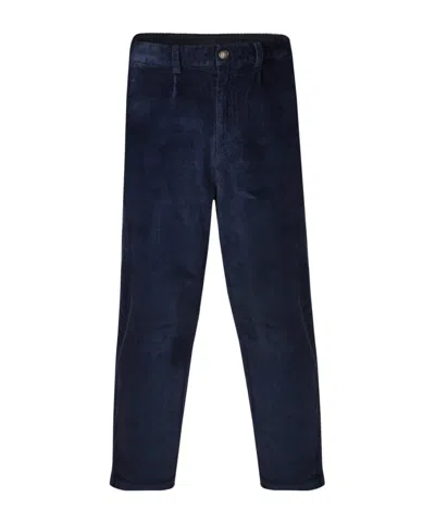 Barbour Corduroy Tapered Trousers In Blue