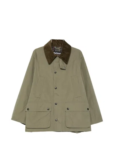 Barbour Corduroy-collar Jacket In Green