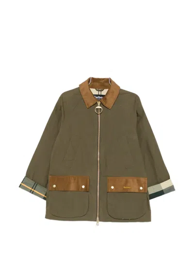 Barbour Corduroy-collar Jacket In Green