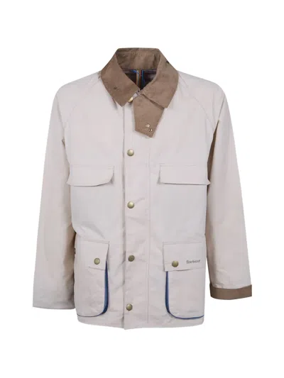 Barbour Corduroy-collar Jacket In White