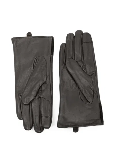 Barbour Corduroy-panel Leather Gloves In Brown