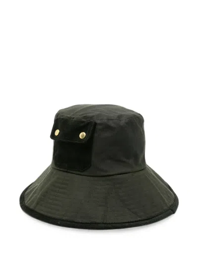Barbour Corduroy-trim Bucket Hat In Green