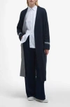 Barbour Coretta Double Face Cotton Cardigan In Blue
