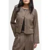 Barbour Corina Herringbone Wool Jacket In Brown