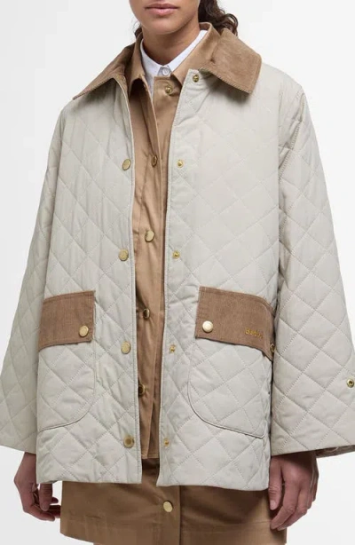 Barbour Corinne Quilted Coat In Light Sand Ancien