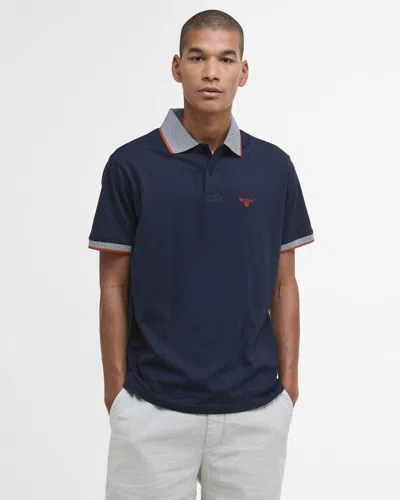 Barbour Cornsay Mens Tailored Polo In Blue