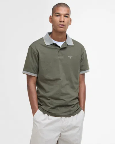 Barbour Cornsay Mens Tailored Polo In Green
