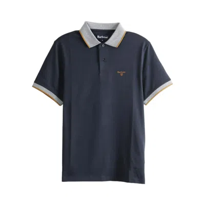 Pre-owned Barbour Cornsay Polo Shirt 'navy/camel' | Blue | Women's Size L
