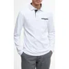 Barbour Long Sleeve Cornpatch Polo Shirt In White