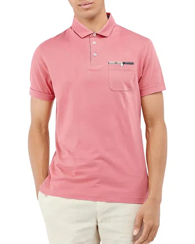 Barbour Corpatch Polo Shirt In Faded Red