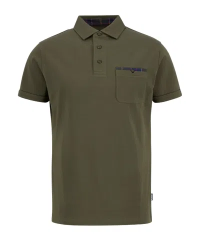 Barbour Corpatch Tailored Short-sleeved Polo Shirt In Green