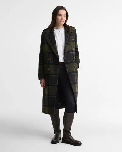 Barbour Cottesmore Womens Checked Wool Coat In Multi