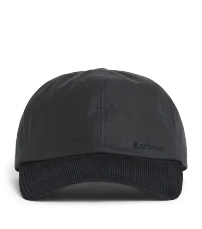 Barbour Cotton Ashby Baseball Cap In Navy