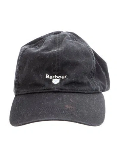 Pre-owned Barbour Cotton Baseball Cap In Black