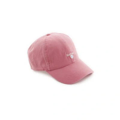 Barbour Cotton Baseball Cap In Pink